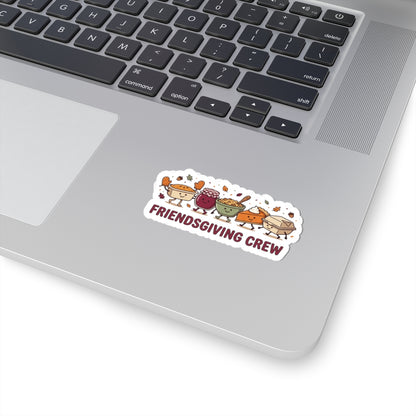 Friendsgiving Crew Sticker | Thanksgiving Cute Harvest Turkey Pumpkin Pie