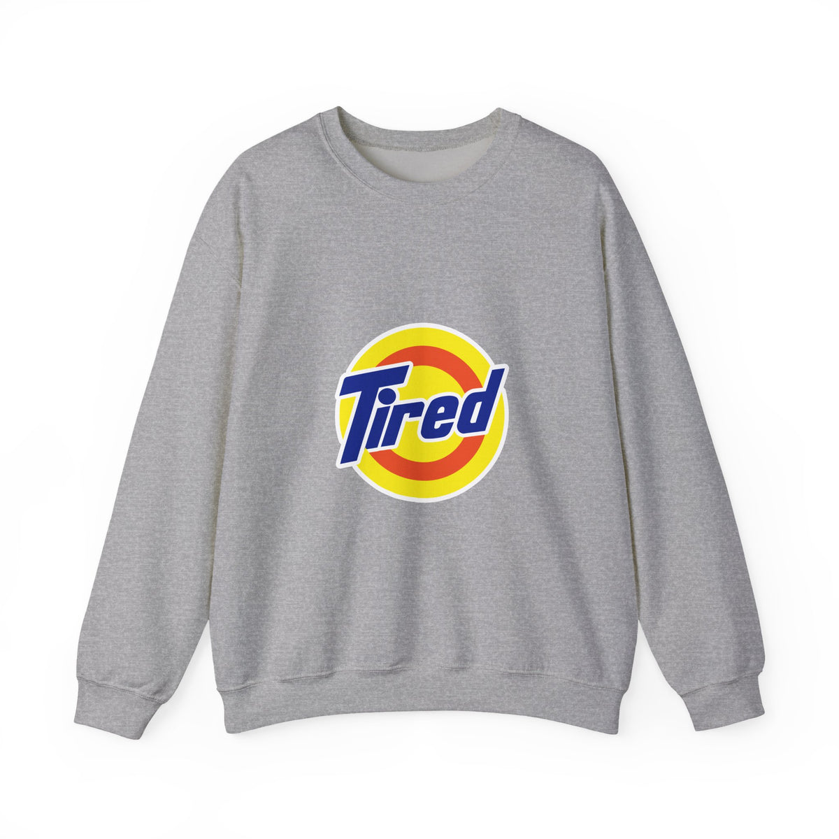 Tired Logo Sweatshirt — Retro Logo Crewneck for Sleepy Vibes
