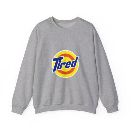 Tired Logo Sweatshirt — Retro Logo Crewneck for Sleepy Vibes