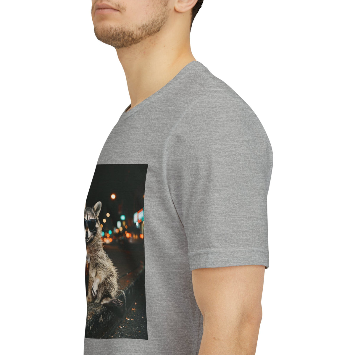 Raccoon with Iced Coffee Tee | Animals & Lattes, Cozy Coffee Animal