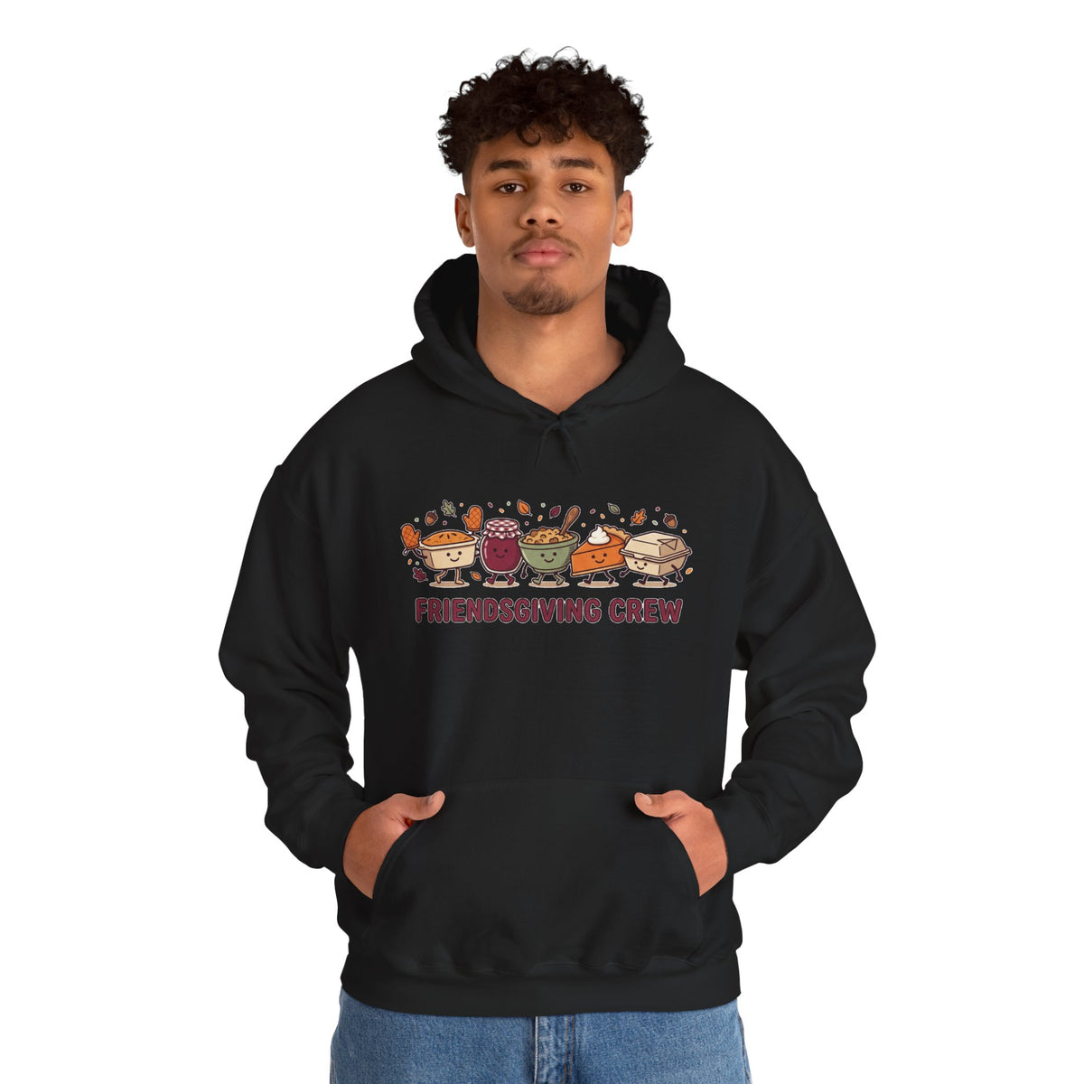 Friendsgiving Crew Hoodie, Thanksgiving Turkey, Fall Foliage, Pumpkin Pie