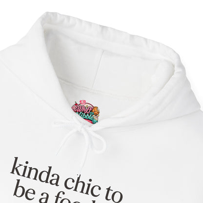 kinda chic to be a foodie Hoodie | minimalist text aesthetic