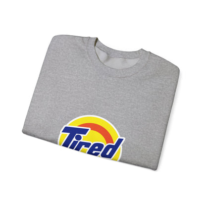 Tired Logo Sweatshirt — Retro Logo Crewneck for Sleepy Vibes