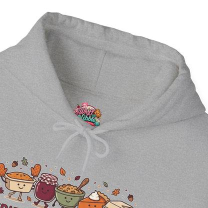 Friendsgiving Crew Hoodie, Thanksgiving Turkey, Fall Foliage, Pumpkin Pie