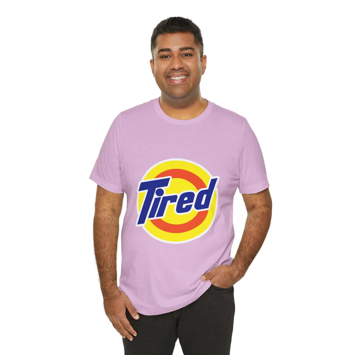 "TIRED"  Funny T-shirt - Nostalgic Laundry Detergent Logo Inspired