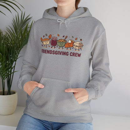 Friendsgiving Crew Hoodie, Thanksgiving Turkey, Fall Foliage, Pumpkin Pie