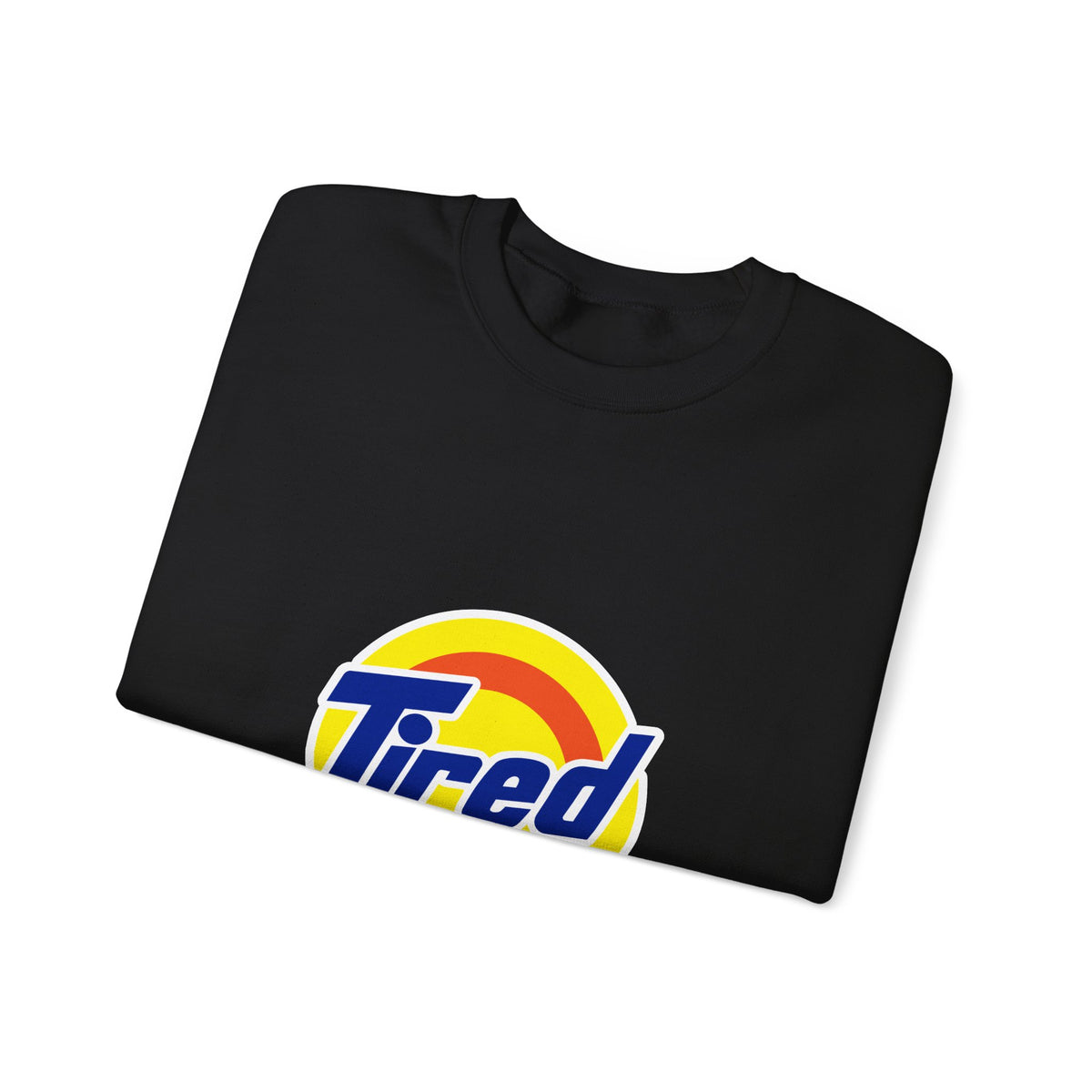 Tired Logo Sweatshirt — Retro Logo Crewneck for Sleepy Vibes