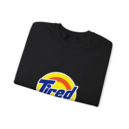 Tired Logo Sweatshirt — Retro Logo Crewneck for Sleepy Vibes