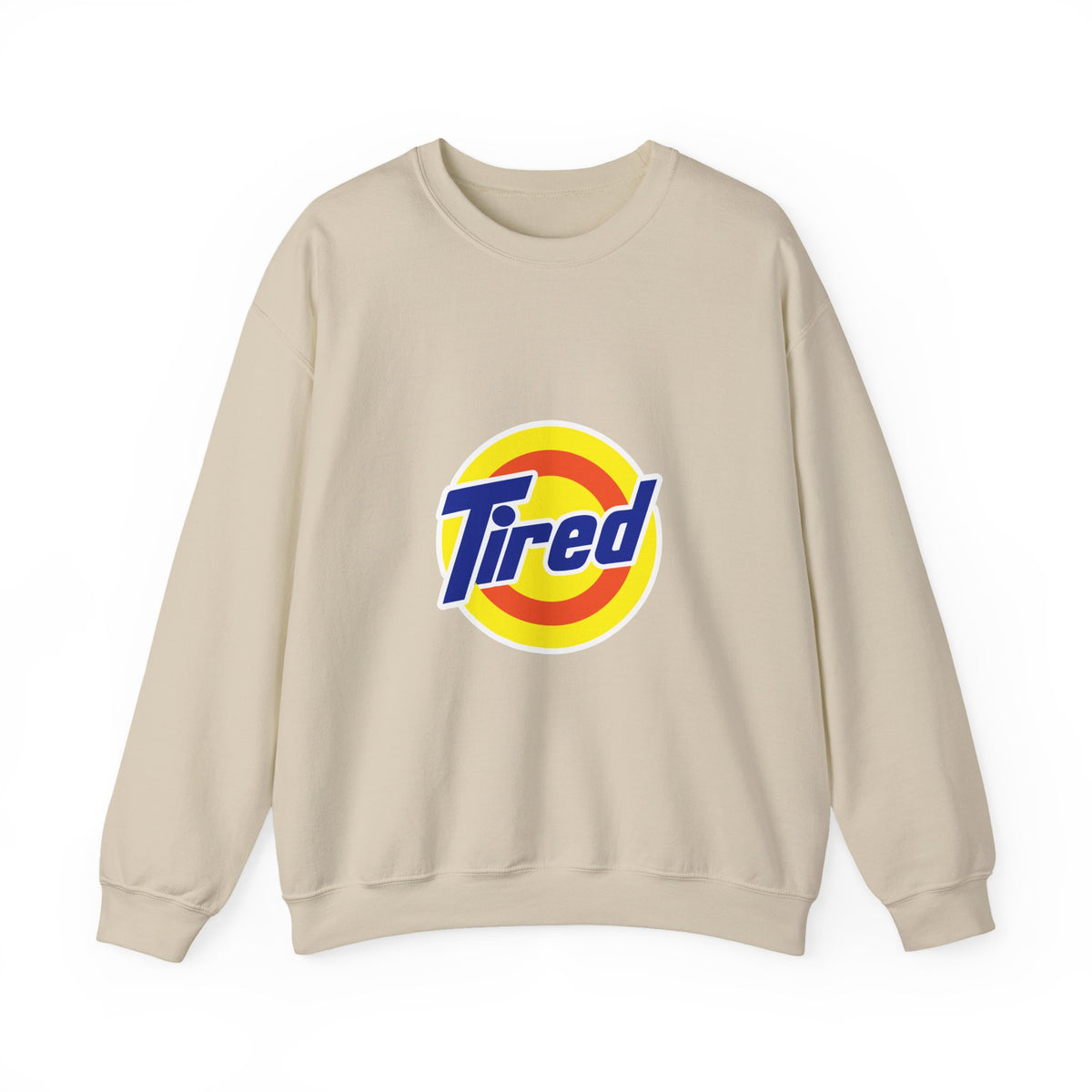 Tired Logo Sweatshirt — Retro Logo Crewneck for Sleepy Vibes