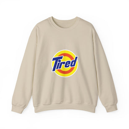 Tired Logo Sweatshirt — Retro Logo Crewneck for Sleepy Vibes
