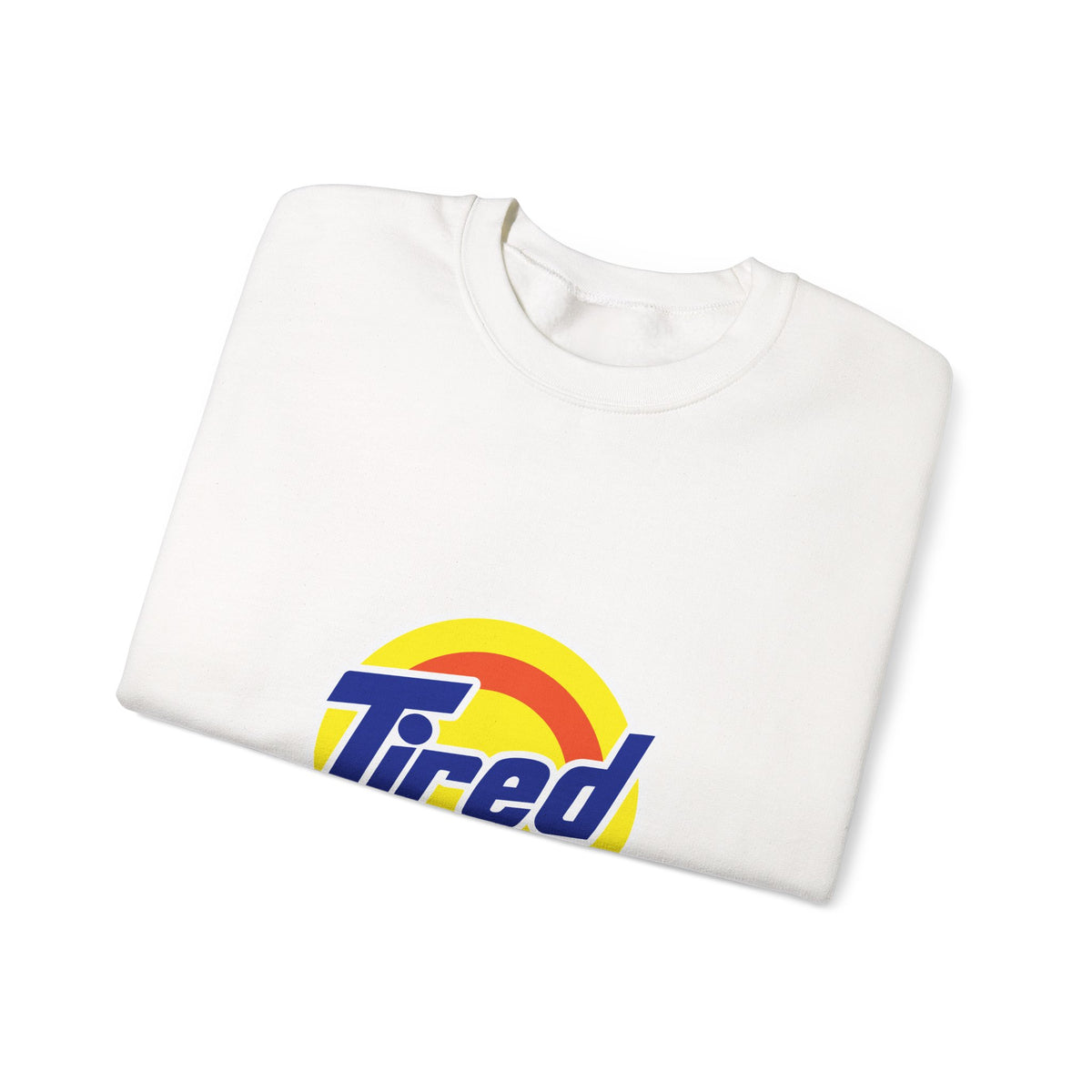 Tired Logo Sweatshirt — Retro Logo Crewneck for Sleepy Vibes