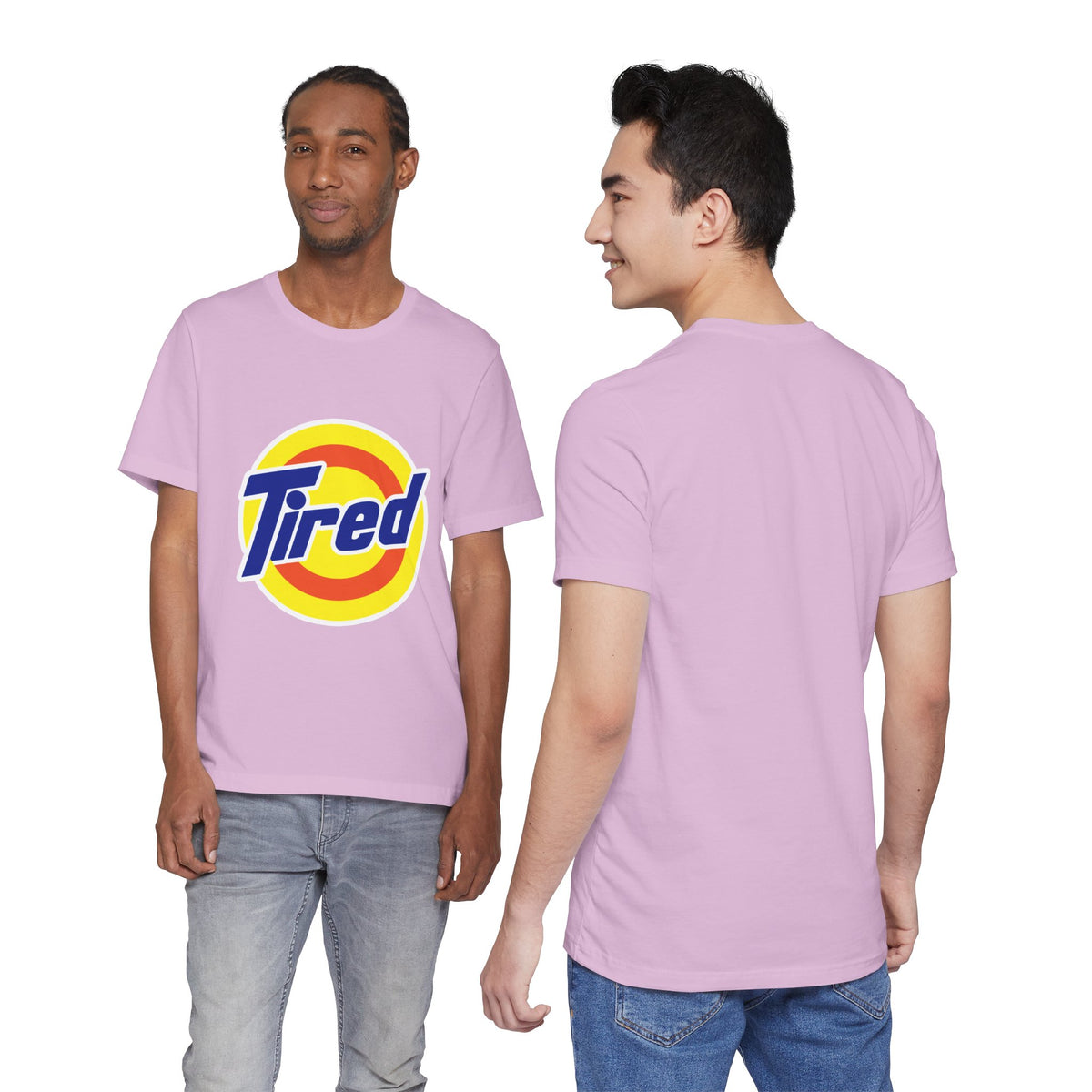 "TIRED"  Funny T-shirt - Nostalgic Laundry Detergent Logo Inspired