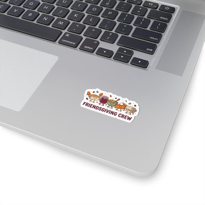Friendsgiving Crew Sticker | Thanksgiving Cute Harvest Turkey Pumpkin Pie