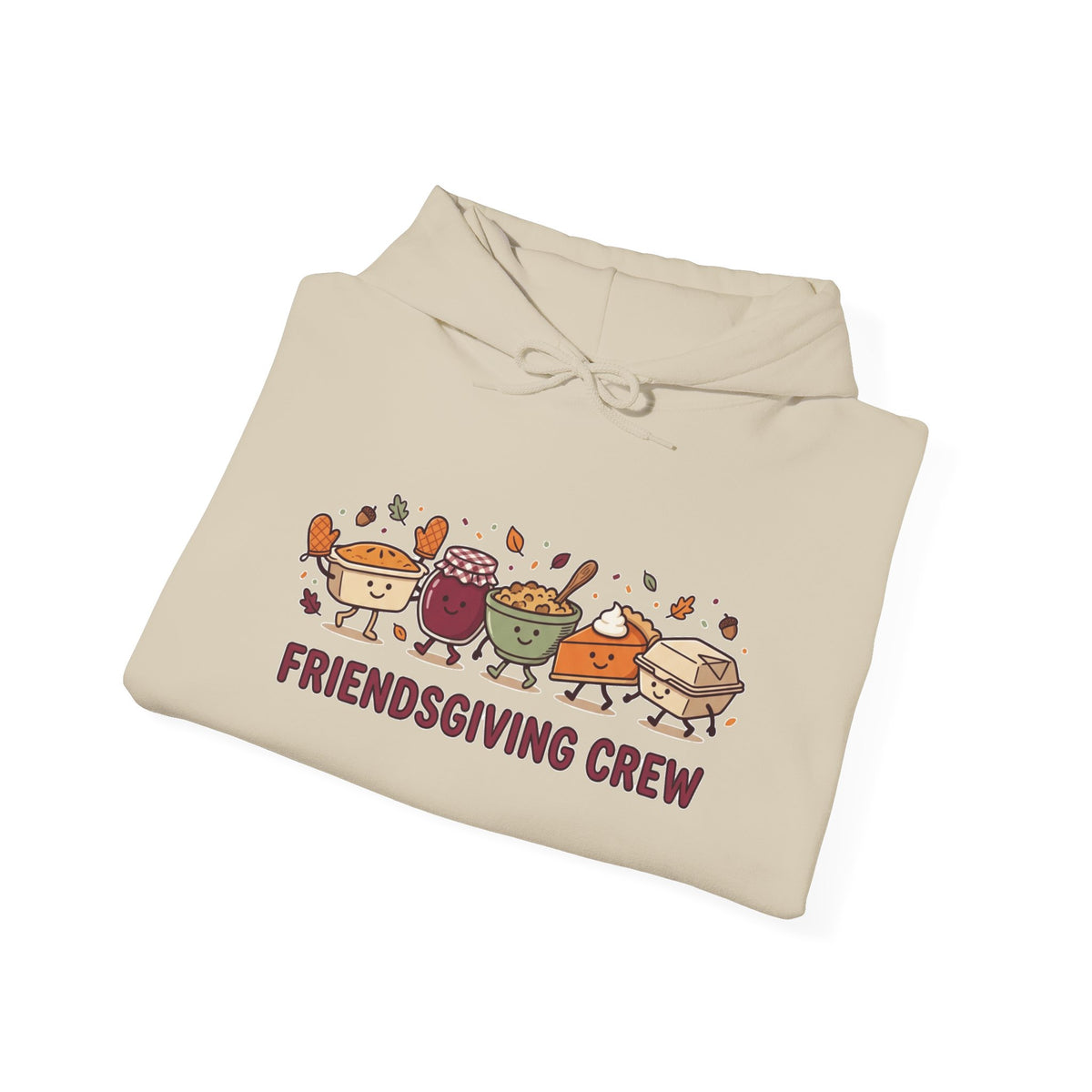Friendsgiving Crew Hoodie, Thanksgiving Turkey, Fall Foliage, Pumpkin Pie