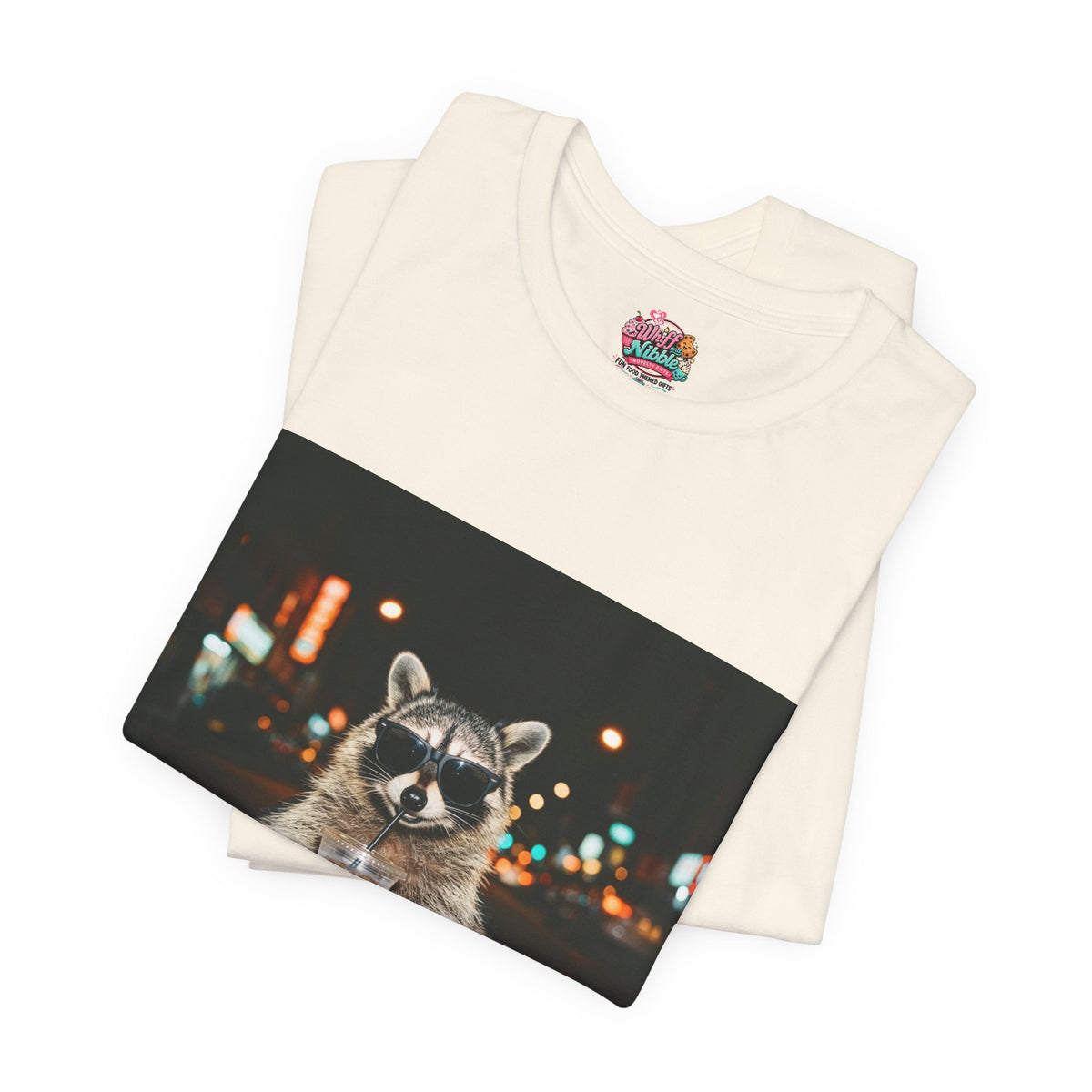 Raccoon with Iced Coffee Tee | Animals & Lattes, Cozy Coffee Animal