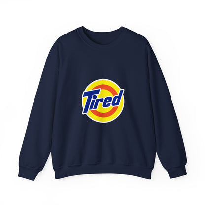 Tired Logo Sweatshirt — Retro Logo Crewneck for Sleepy Vibes