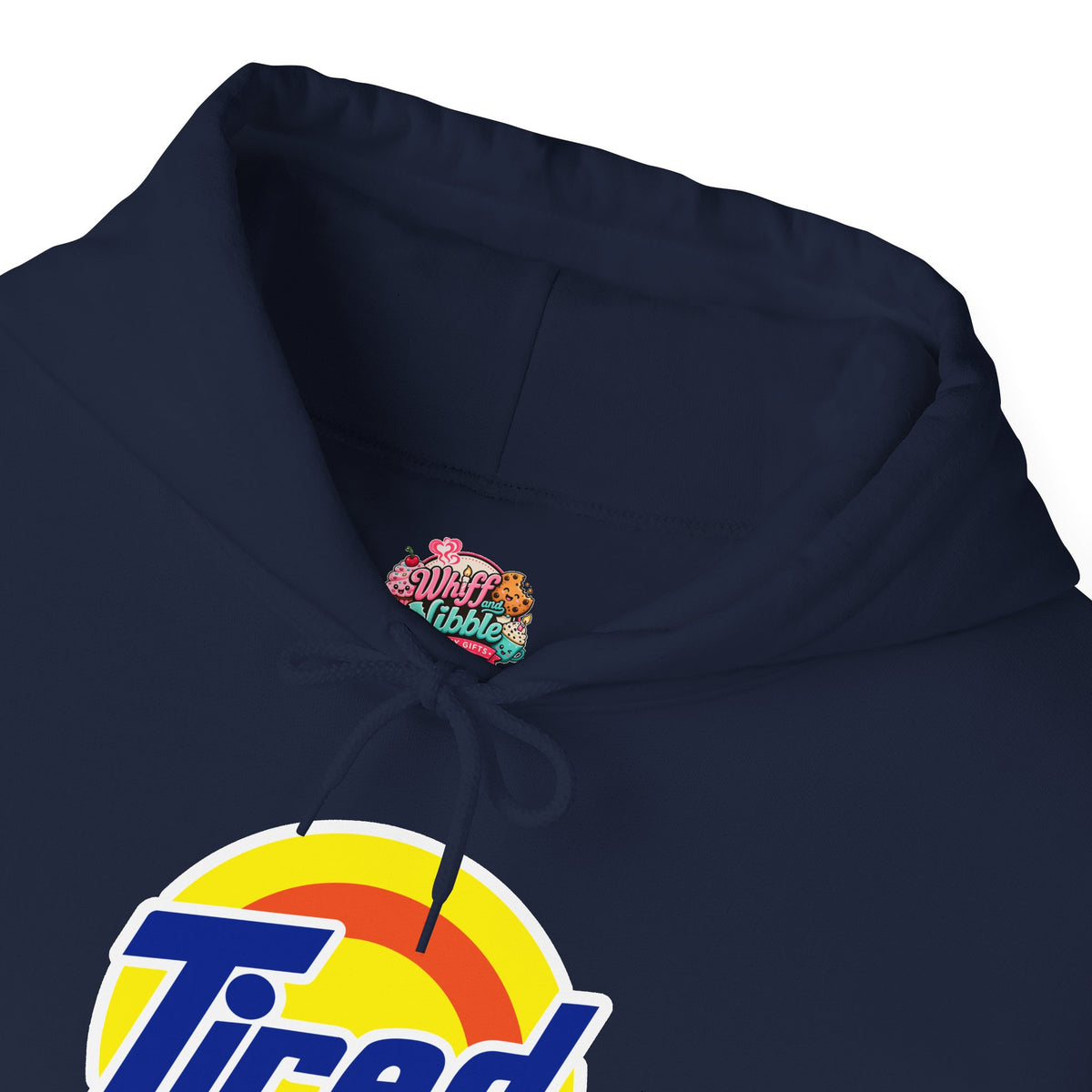 Tired Logo Hoodie – Funny Everyday Statement Hoodie