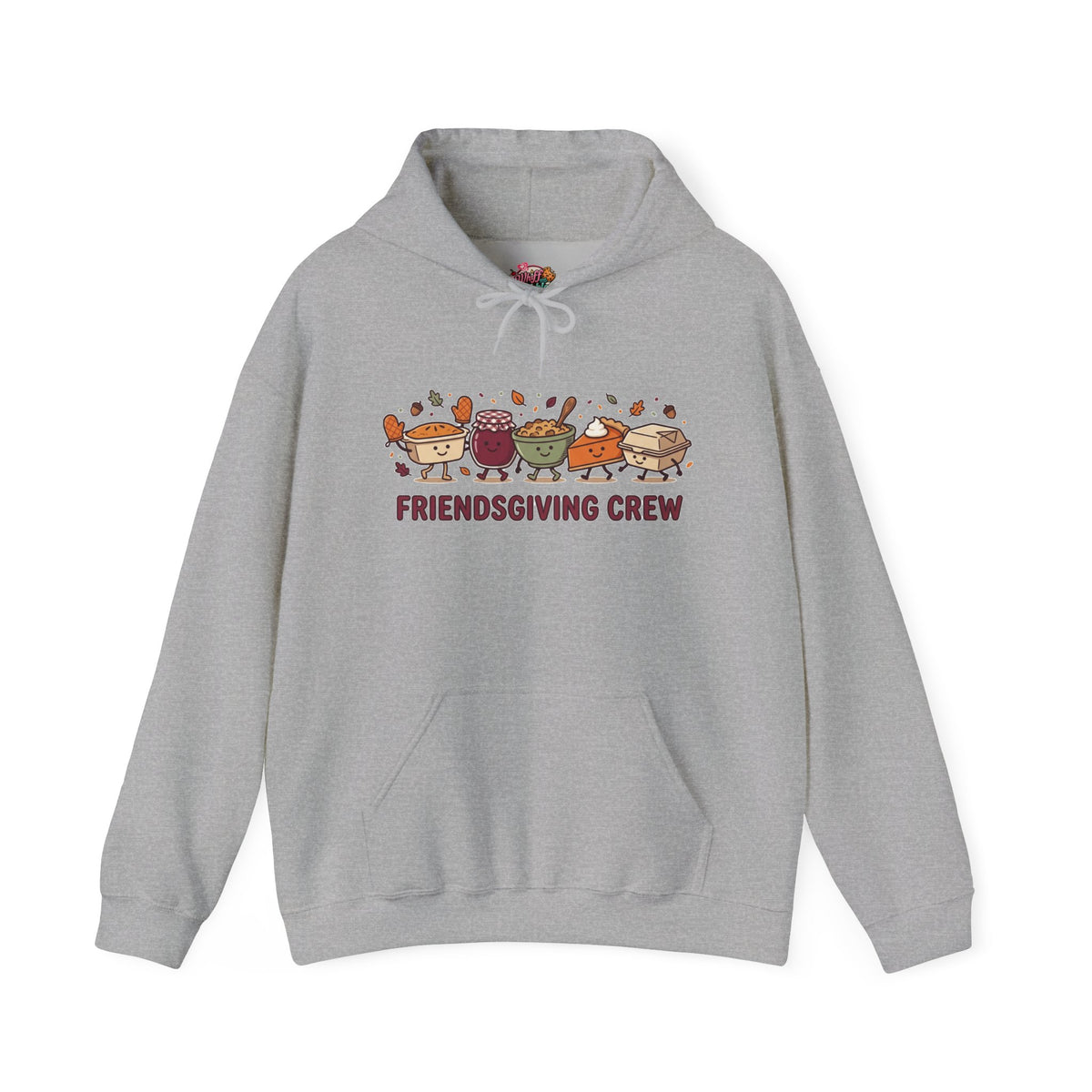 Friendsgiving Crew Hoodie, Thanksgiving Turkey, Fall Foliage, Pumpkin Pie