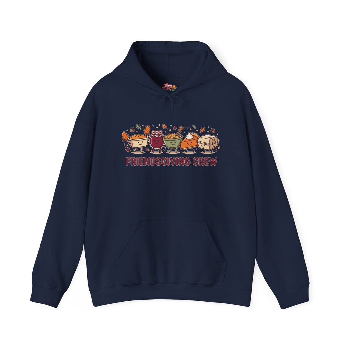 Friendsgiving Crew Hoodie, Thanksgiving Turkey, Fall Foliage, Pumpkin Pie