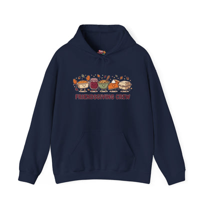 Friendsgiving Crew Hoodie, Thanksgiving Turkey, Fall Foliage, Pumpkin Pie