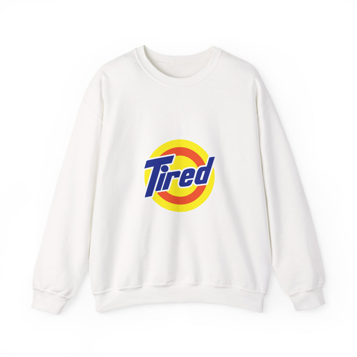 Tired Logo Sweatshirt — Retro Logo Crewneck for Sleepy Vibes