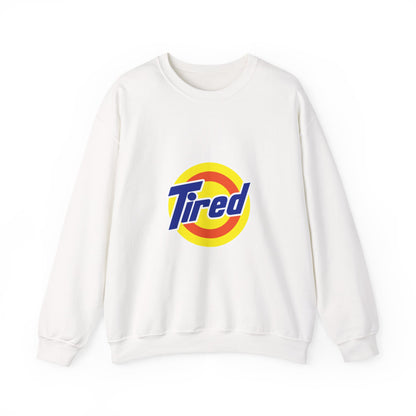 Tired Logo Sweatshirt — Retro Logo Crewneck for Sleepy Vibes