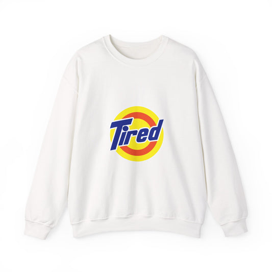 Tired Logo Sweatshirt — Retro Logo Crewneck for Sleepy Vibes