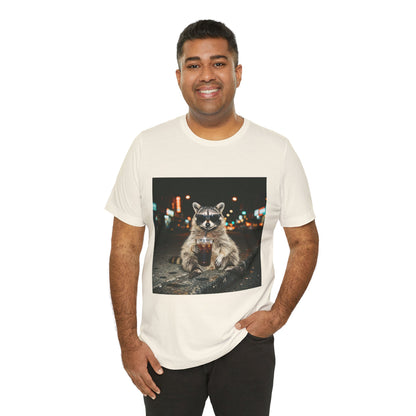 Raccoon with Iced Coffee Tee | Animals & Lattes, Cozy Coffee Animal