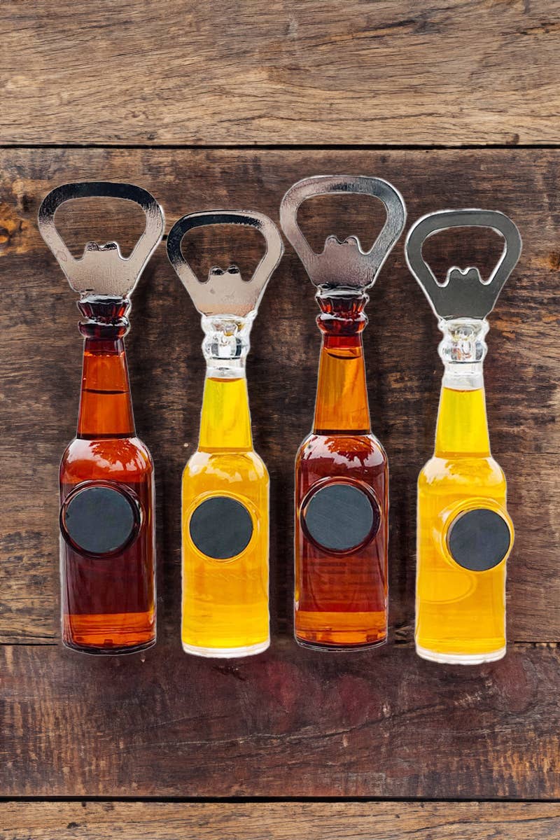 Mini Beer Liquid Filled Magnetic Bottle Opener