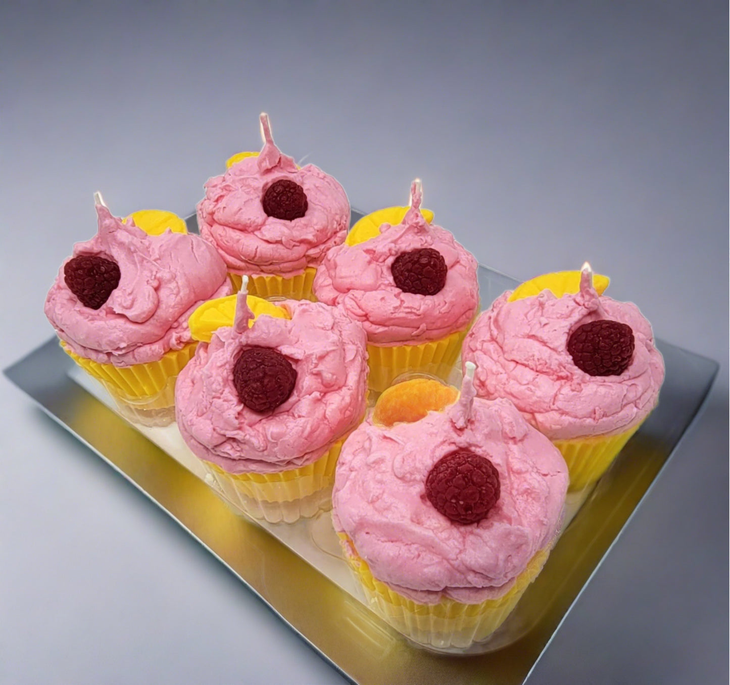 Raspberry Lemonade Cupcake Candle