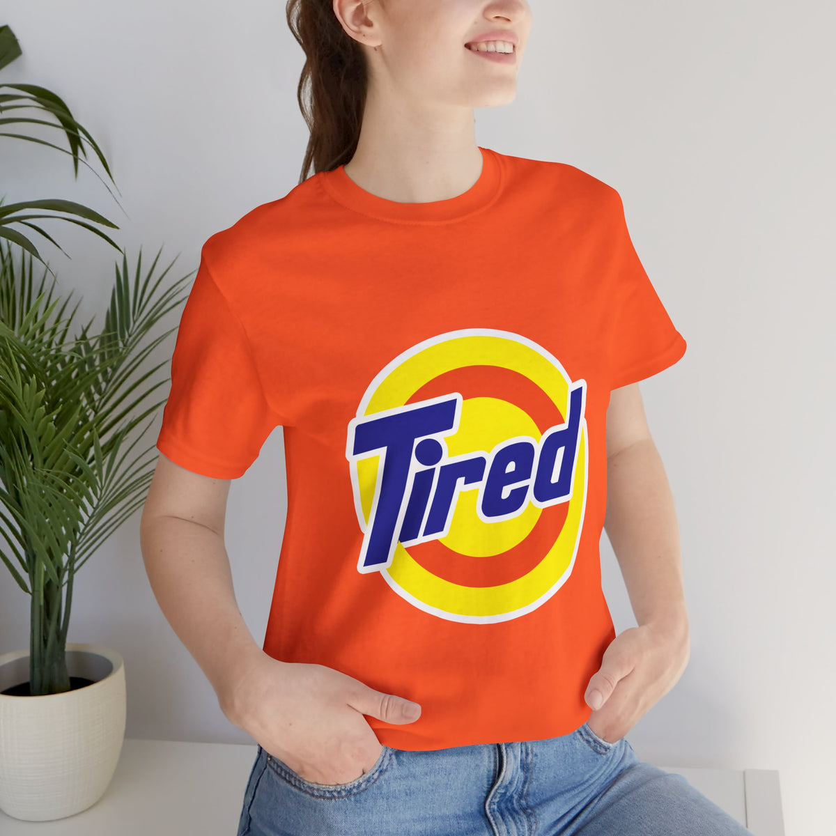 "TIRED"  Funny T-shirt - Nostalgic Laundry Detergent Logo Inspired