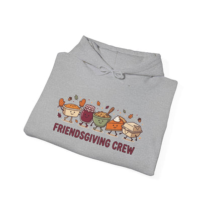 Friendsgiving Crew Hoodie, Thanksgiving Turkey, Fall Foliage, Pumpkin Pie