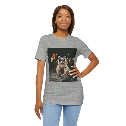 Raccoon with Iced Coffee Tee | Animals & Lattes, Cozy Coffee Animal