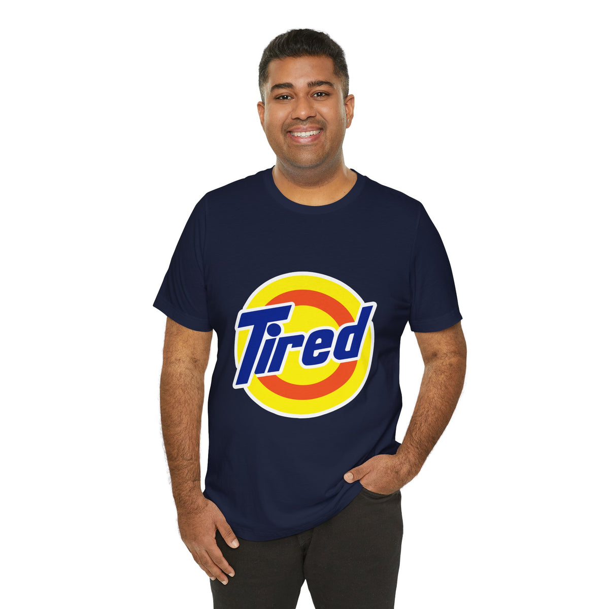 "TIRED"  Funny T-shirt - Nostalgic Laundry Detergent Logo Inspired