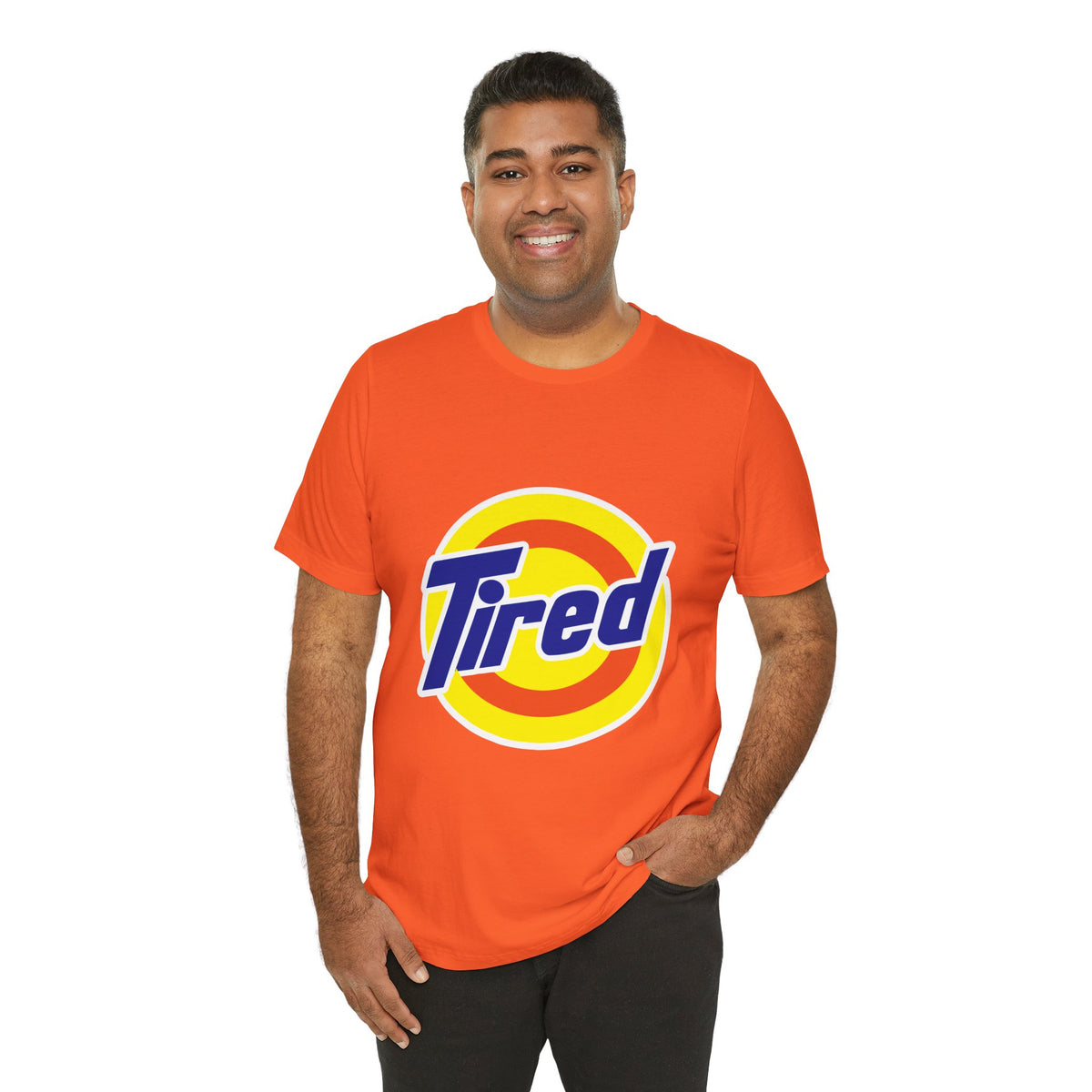 "TIRED"  Funny T-shirt - Nostalgic Laundry Detergent Logo Inspired