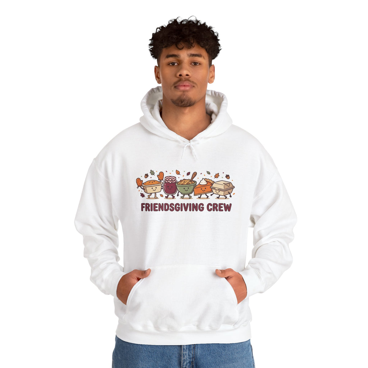 Friendsgiving Crew Hoodie, Thanksgiving Turkey, Fall Foliage, Pumpkin Pie