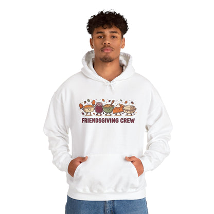 Friendsgiving Crew Hoodie, Thanksgiving Turkey, Fall Foliage, Pumpkin Pie