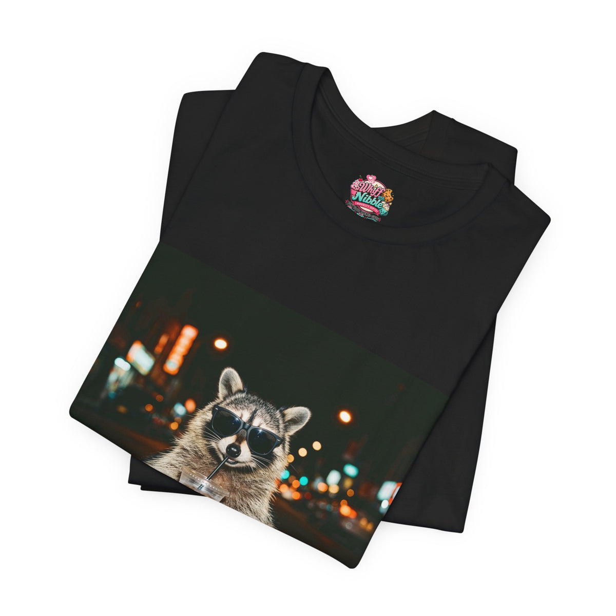 Raccoon with Iced Coffee Tee | Animals & Lattes, Cozy Coffee Animal