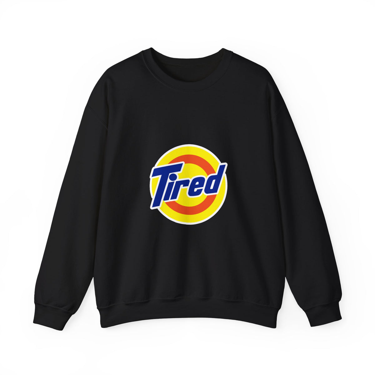 Tired Logo Sweatshirt — Retro Logo Crewneck for Sleepy Vibes