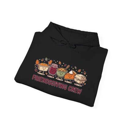 Friendsgiving Crew Hoodie, Thanksgiving Turkey, Fall Foliage, Pumpkin Pie
