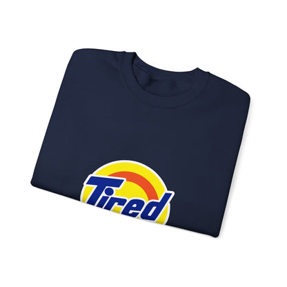 Tired Logo Sweatshirt — Retro Logo Crewneck for Sleepy Vibes