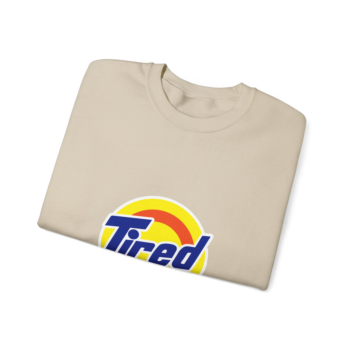 Tired Logo Sweatshirt — Retro Logo Crewneck for Sleepy Vibes