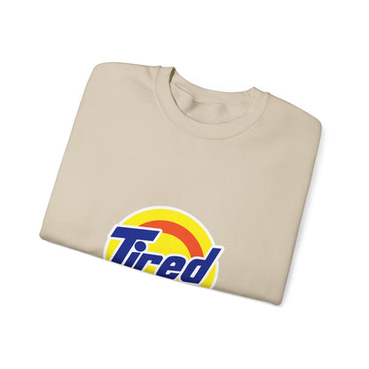 Tired Logo Sweatshirt — Retro Logo Crewneck for Sleepy Vibes