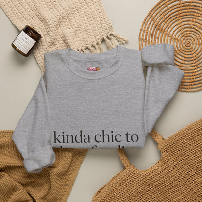 kinda chic to be a foodie Sweatshirt | minimalist foodie style