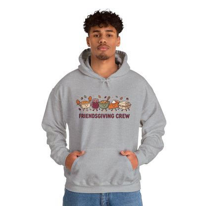 Friendsgiving Crew Hoodie, Thanksgiving Turkey, Fall Foliage, Pumpkin Pie