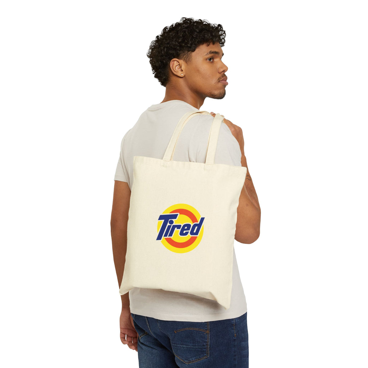 Tote Bag — "Tired" Retro Logo Canvas Tote
