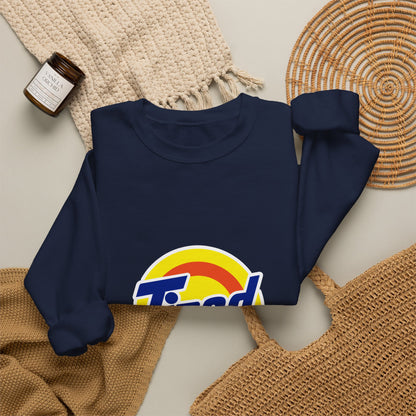 Tired Logo Sweatshirt — Retro Logo Crewneck for Sleepy Vibes
