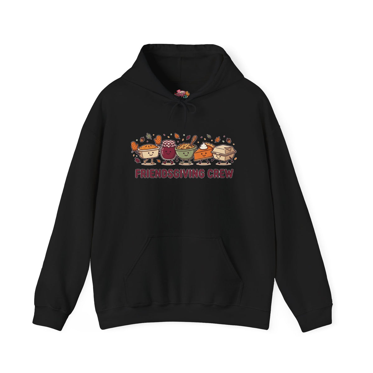Friendsgiving Crew Hoodie, Thanksgiving Turkey, Fall Foliage, Pumpkin Pie