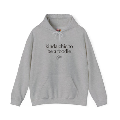 kinda chic to be a foodie Hoodie | minimalist text aesthetic