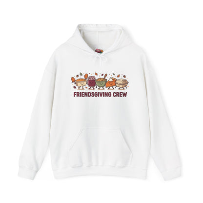 Friendsgiving Crew Hoodie, Thanksgiving Turkey, Fall Foliage, Pumpkin Pie